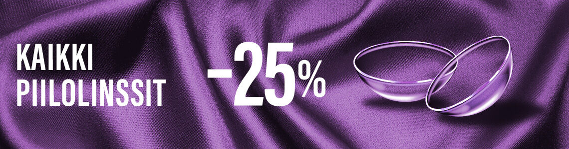 Kaikki piilolinssit -25 %